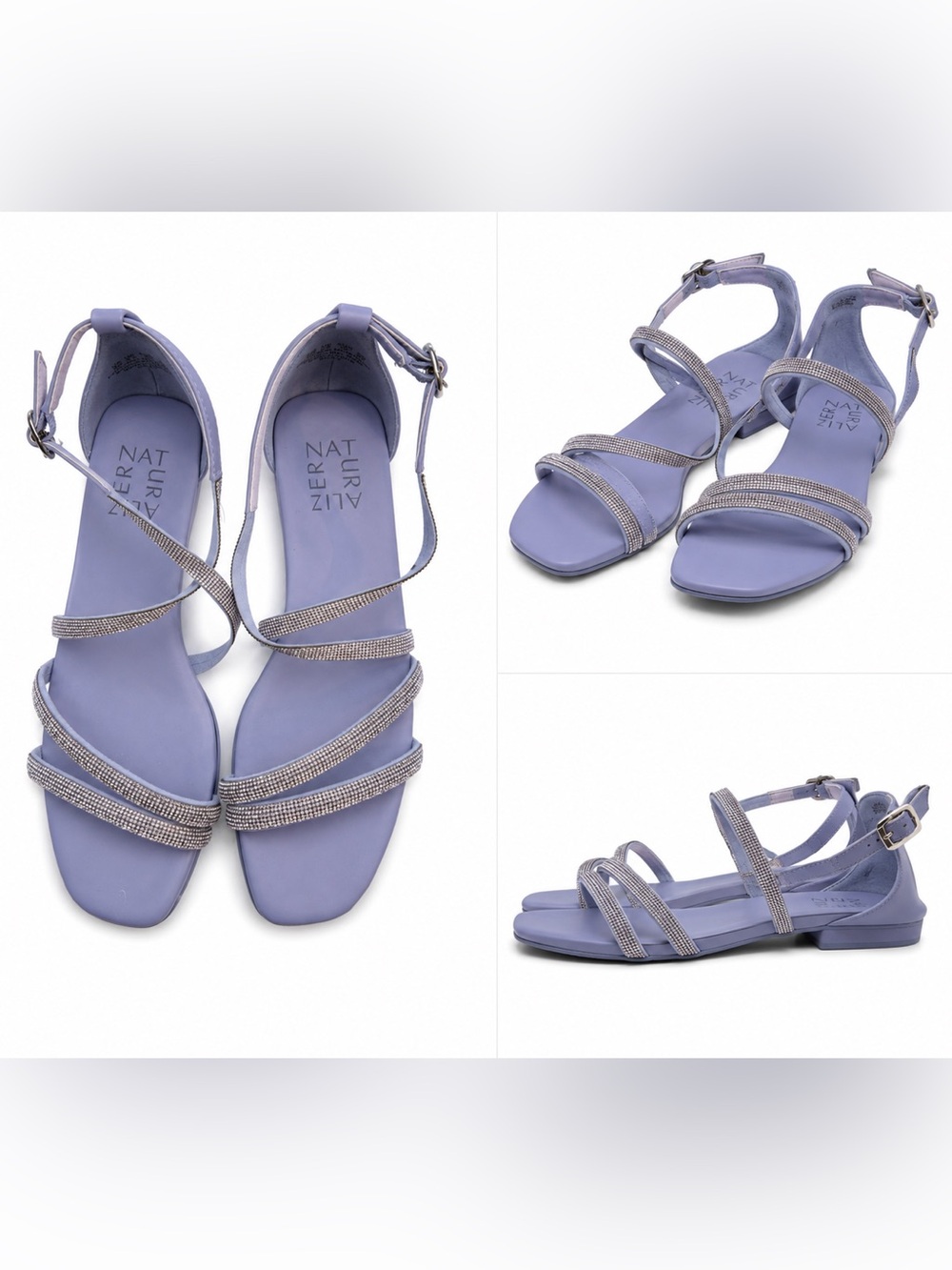 211. NATURALIZER Lilac Strappy Rhinestone Sandal